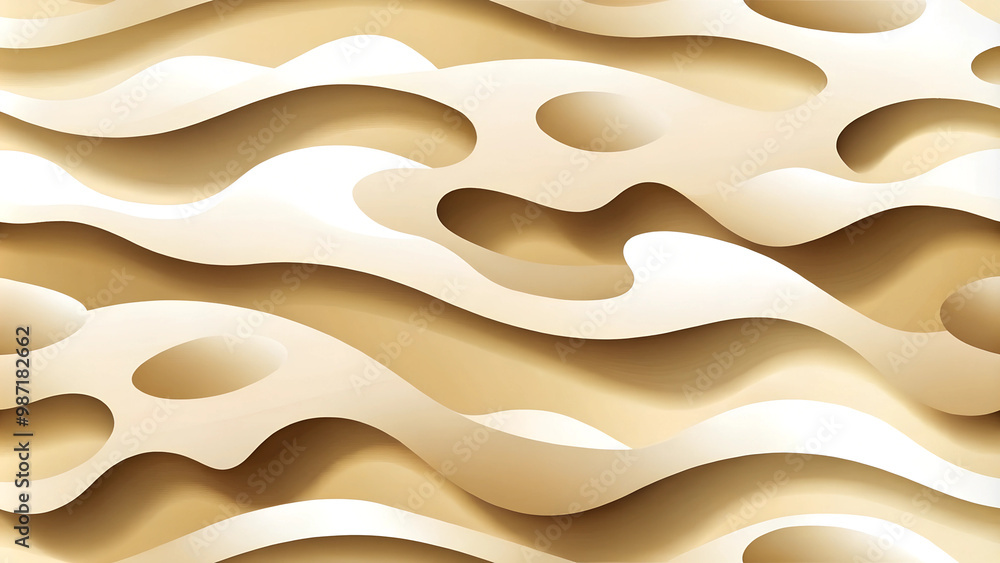 Military camouflage background featuring smooth, flowing layers in shades of beige and cream
Military camouflage background featuring smooth, flowing layers in shades of beige and cream