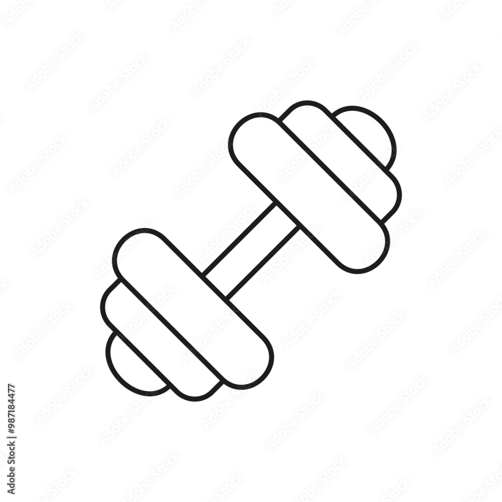Dumbbell Line Icon, Representing Weightlifting and Strength Training for Exercise. Gym Equipment for Training and Physical Fitness Outline Icon. Isolated Vector Illustration Dumbbell Line Icon, Representing Weightlifting and Strength Training for Exercise. Gym Equipment for Training and Physical Fitness Outline Icon. Isolated Vector Illustration