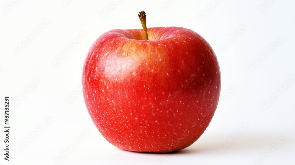 Single apple on a white background, sharp and vibrant Single apple on a white background, sharp and vibrant