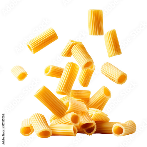 Photos High-Quality Rigatoni Pasta PNG on Transparent Background for Italian Food, Reci