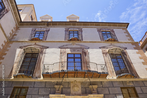  Vintage house in downtown of Malaga, Spain photo