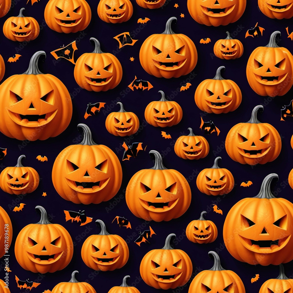 halloween pumpkins seamless pattern halloween pumpkins seamless pattern