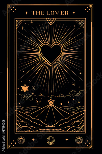 Mystical tarot card art