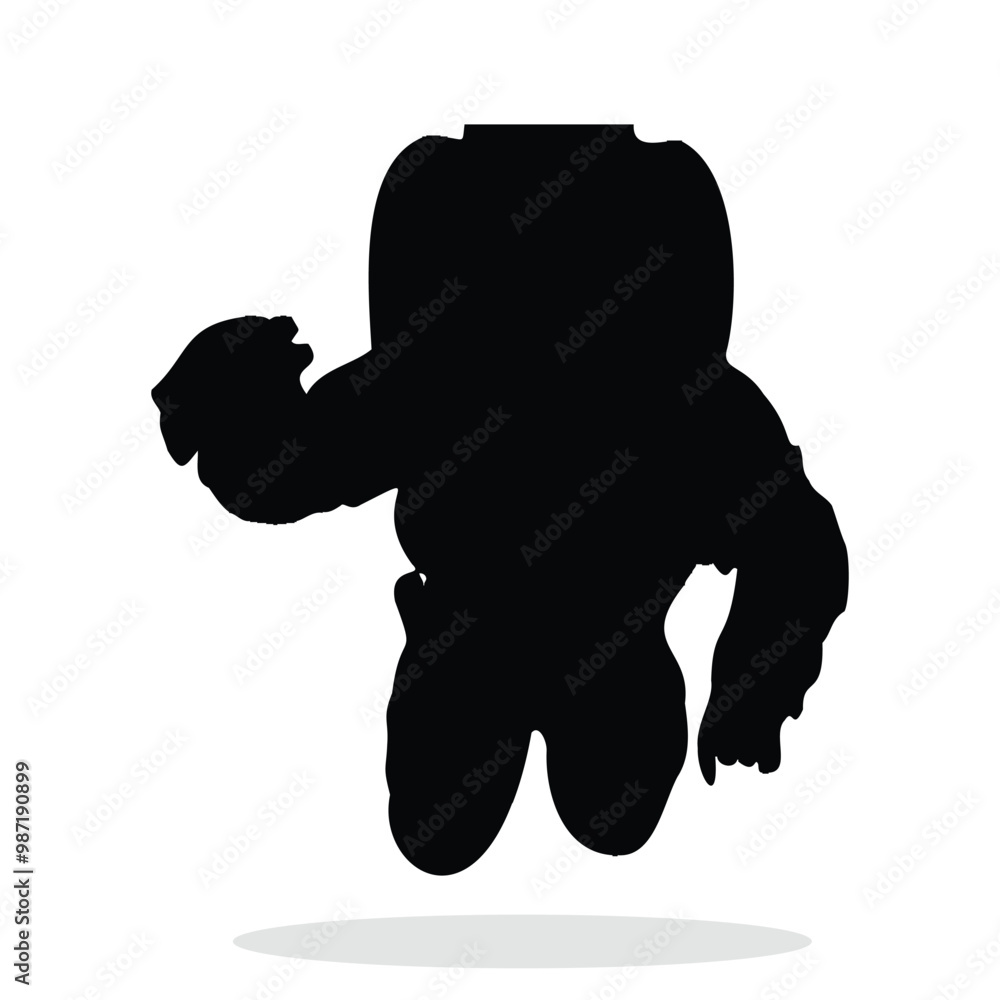 Obraz premium Astronaut Silhouette, cute Astronaut Vector Silhouette, Cute Astronaut cartoon Silhouette, Astronaut vector Silhouette, Astronaut icon Silhouette, Astronaut vector 