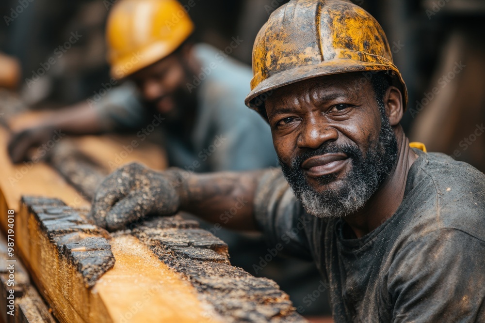 A Lumberjack's Gaze: A Portrait of a Hardworking Man A Lumberjack's Gaze: A Portrait of a Hardworking Man