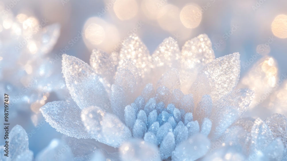 Hoarfrost on the leaves. Beautiful frozen plants. Natural winter texture. Macro nature. Grass with ice crystals on natural blurry bokeh background Hoarfrost on the leaves. Beautiful frozen plants. Natural winter texture. Macro nature. Grass with ice crystals on natural blurry bokeh background