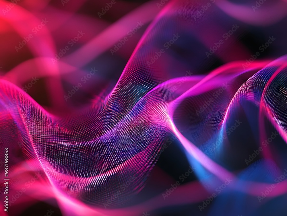 abstract background with glowing waves abstract background with glowing waves