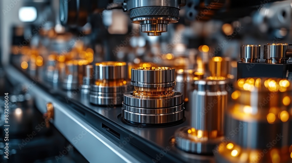 Industrial Manufacturing Process with Metallic Components Industrial Manufacturing Process with Metallic Components