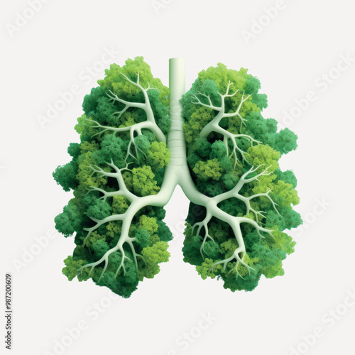 Lungs nature health green concept