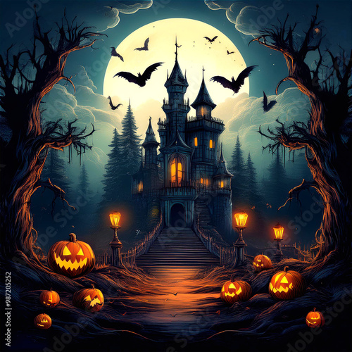 Castle Scary Pumpkins