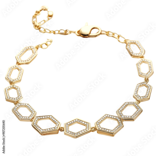 Wallpaper Mural Golden jewelry chain isolated on white and transparent   background. PNG cutout.  Torontodigital.ca