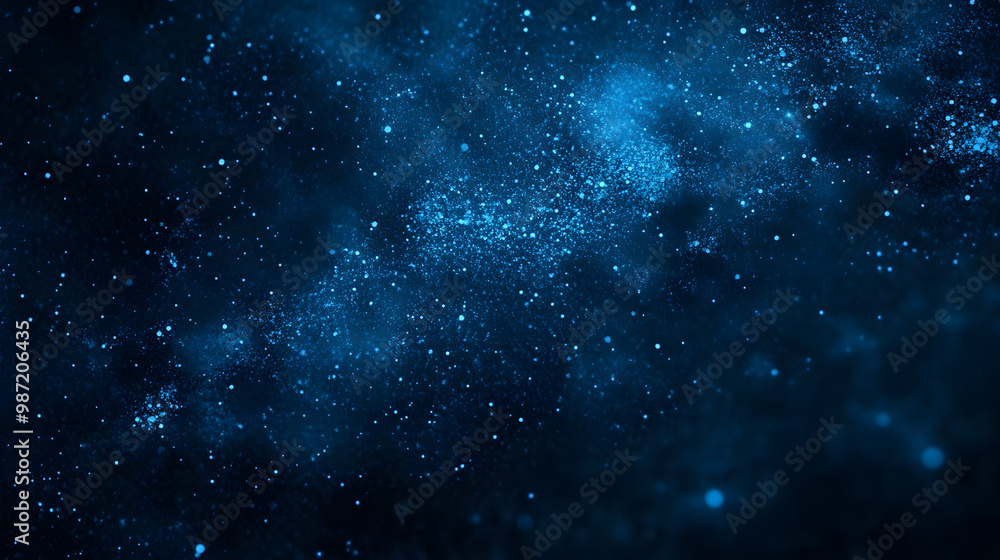 Fototapeta premium Abstract background of dark blue light with glowing grainy gradient with noisy texture