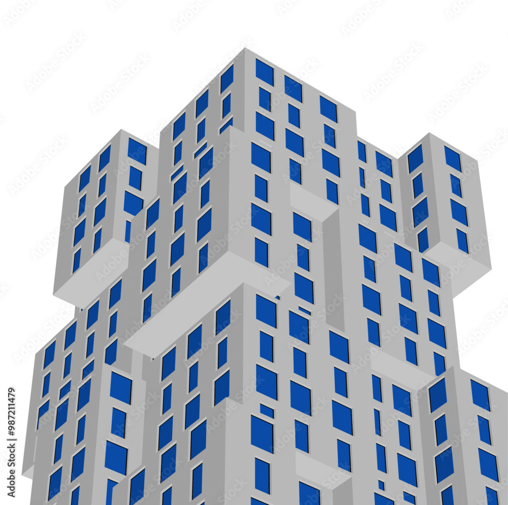 Modern building 3d illustration Modern building 3d illustration