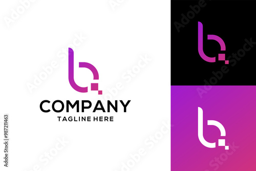 initial letter B tech logo design vector