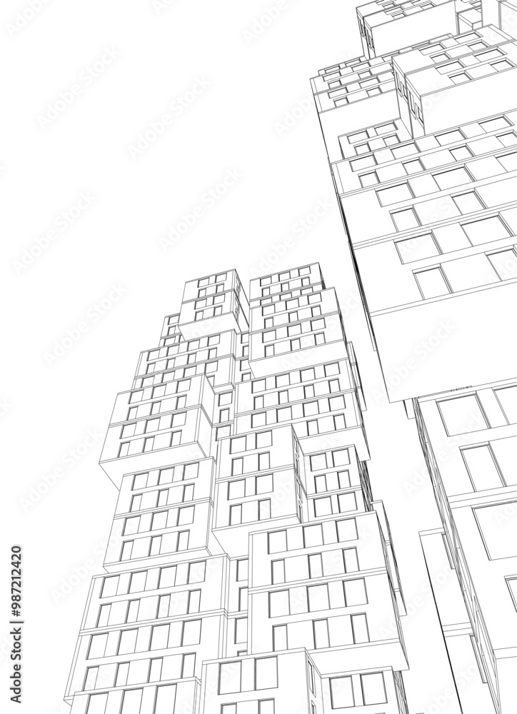 Modern building 3d illustration Modern building 3d illustration