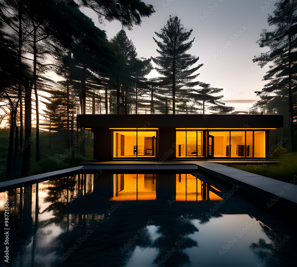 Obraz premium Country house aesthetic beautiful.generative ai