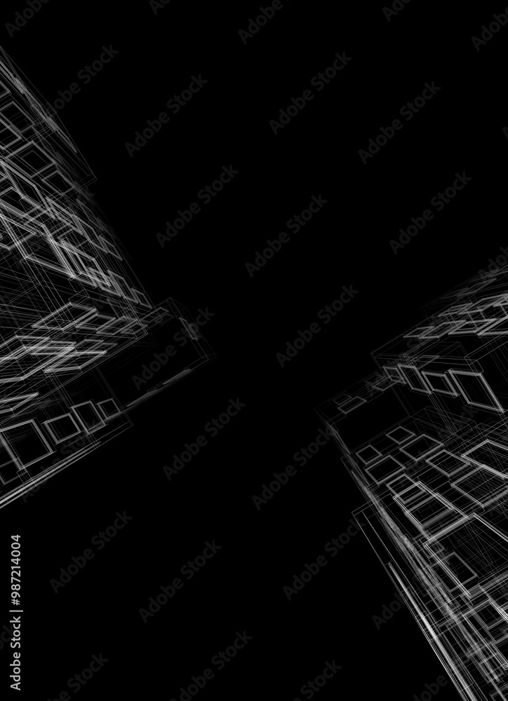 Obraz premium Modern building design 3d rendering