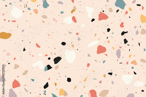Colorful terrazzo pattern background