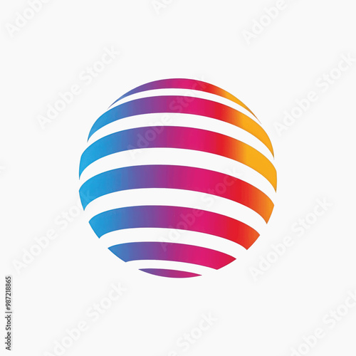 Colorful gradient spherical logo