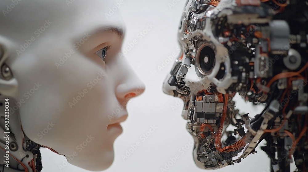 Fototapeta premium Embracing the Future: Exploring Cybernetics Theory in Cyborg Technology