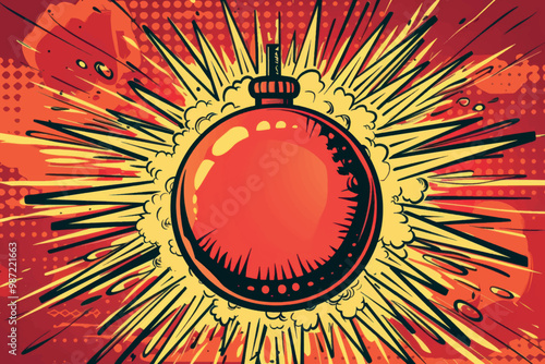 Explosive comic book art design