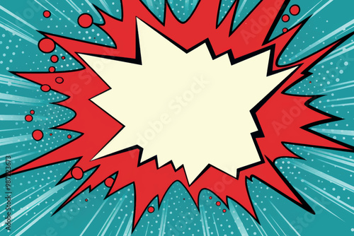 Comic explosion pop art