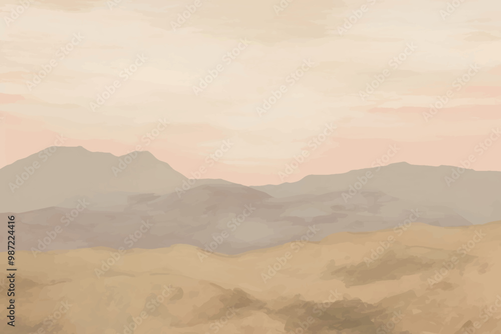 Twilight view painting backgrounds mountain. Twilight view painting backgrounds mountain.