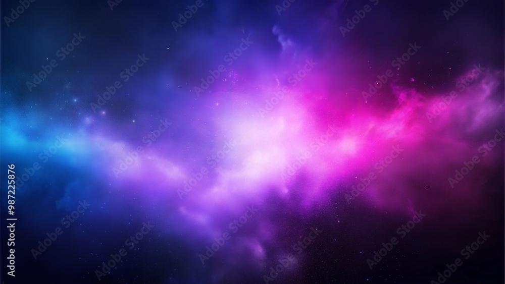 Naklejka premium Mystical cosmic nebula with vibrant colors and starry background for digital art