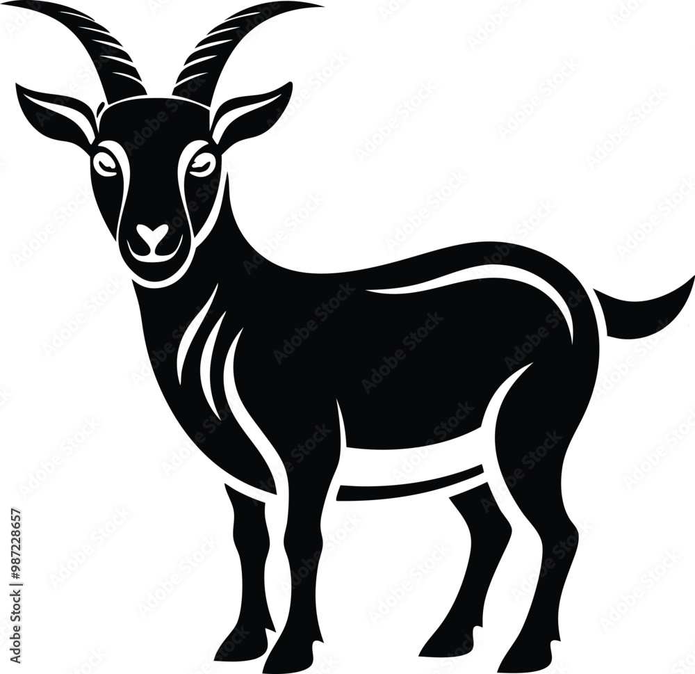 Obraz premium Template design goat logo illustration.