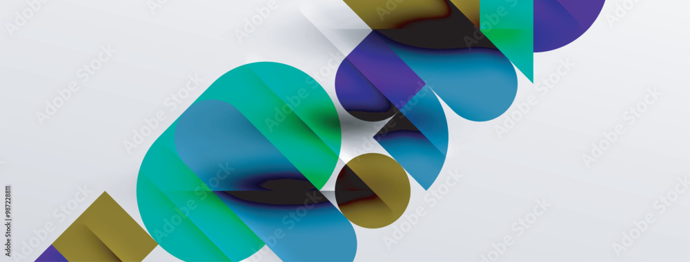 Round shapes, circles and lines minimal geometric background. Vector Illustration For Wallpaper, Banner, Background, Card, Book Illustration, landing page Round shapes, circles and lines minimal geometric background. Vector Illustration For Wallpaper, Banner, Background, Card, Book Illustration, landing page