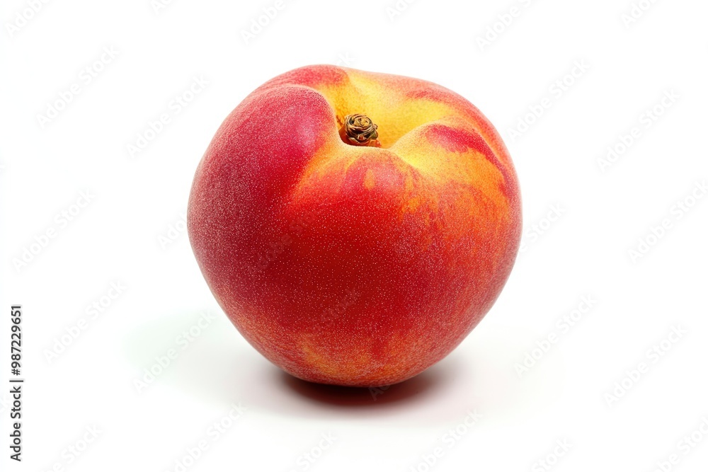 Ripe peach fruit isolated on white background, ai Ripe peach fruit isolated on white background, ai