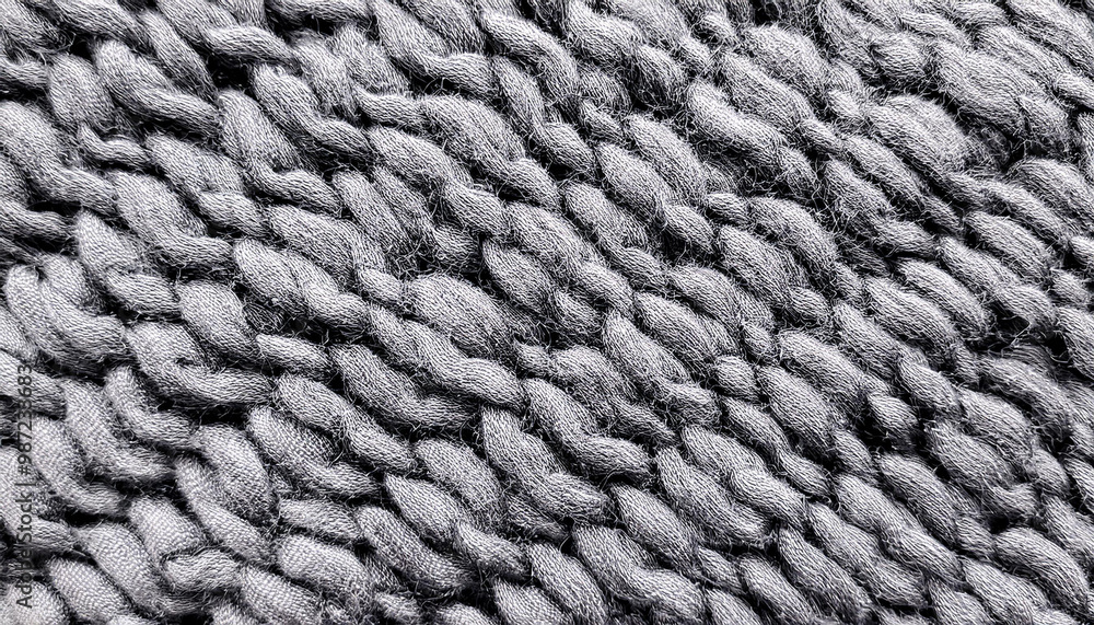 Close up abstract gray cotton heather texture background. Black and white texture knit fabric pattern seamless. Selective focus. top view. Close up abstract gray cotton heather texture background. Black and white texture knit fabric pattern seamless. Selective focus. top view.