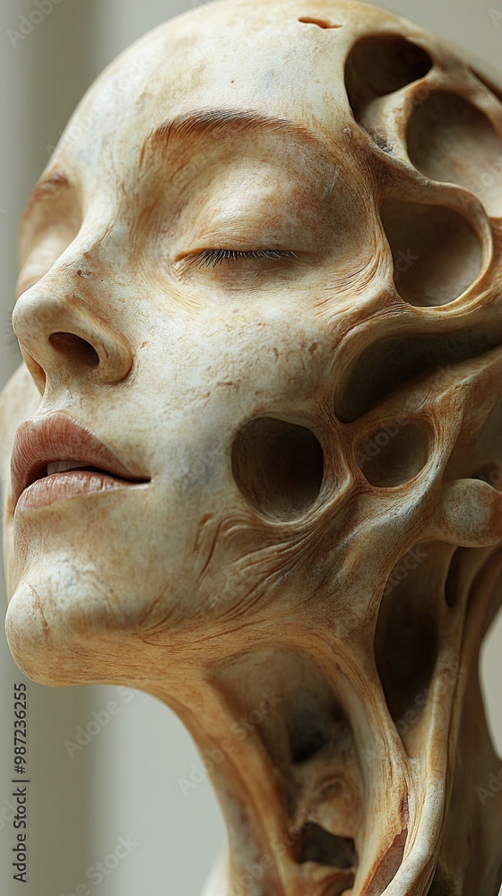Abstract Human Sculpture: A Study in Form and Decay Abstract Human Sculpture: A Study in Form and Decay