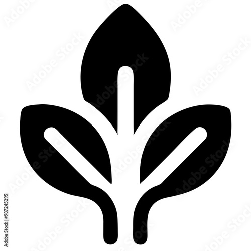 Leaf icon symbolizing nature and sustainability 