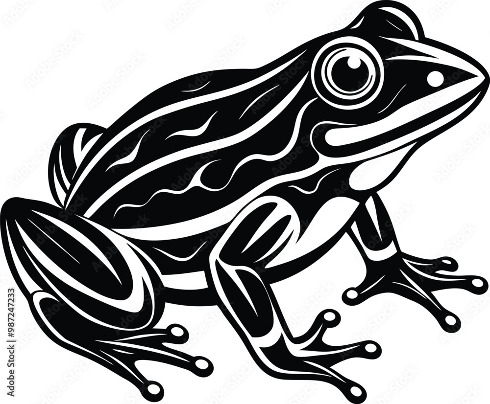 frog on a white background frog on a white background