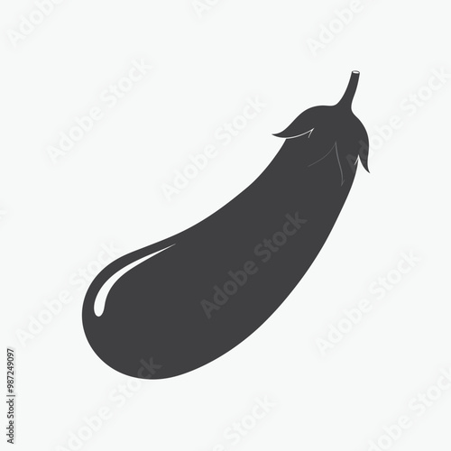 Eggplant Ingredients for Healthy Cooking Vector Illustration  Printable Graphic Design