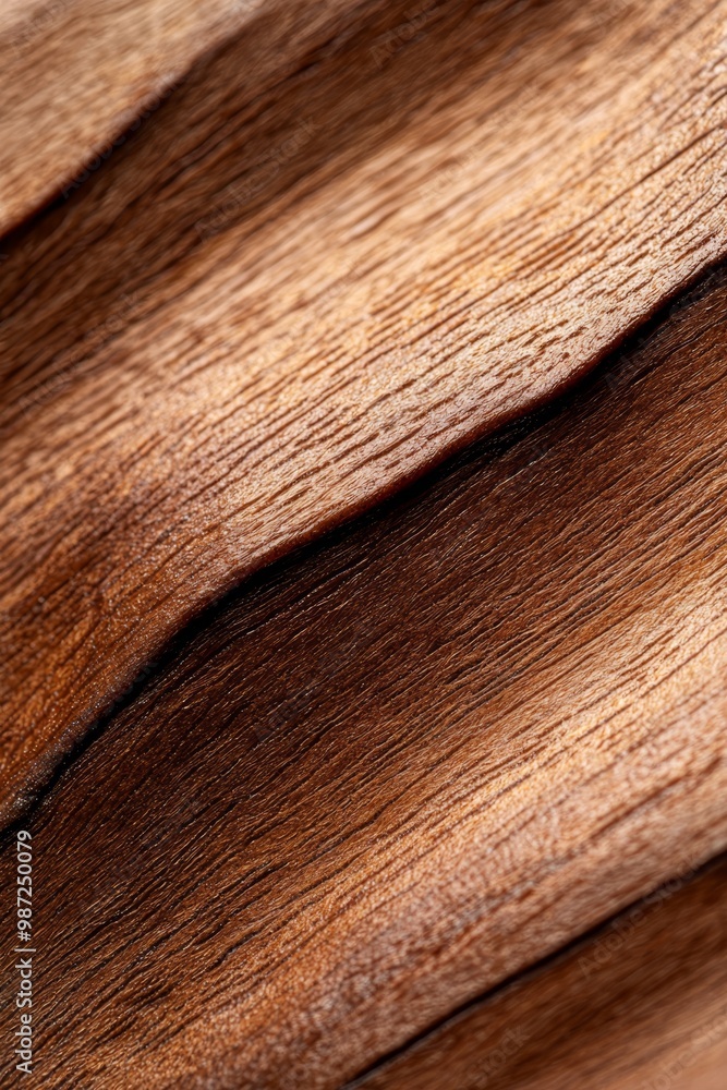 A tight shot of wood grains on a split piece of wood's exposed edge A tight shot of wood grains on a split piece of wood's exposed edge