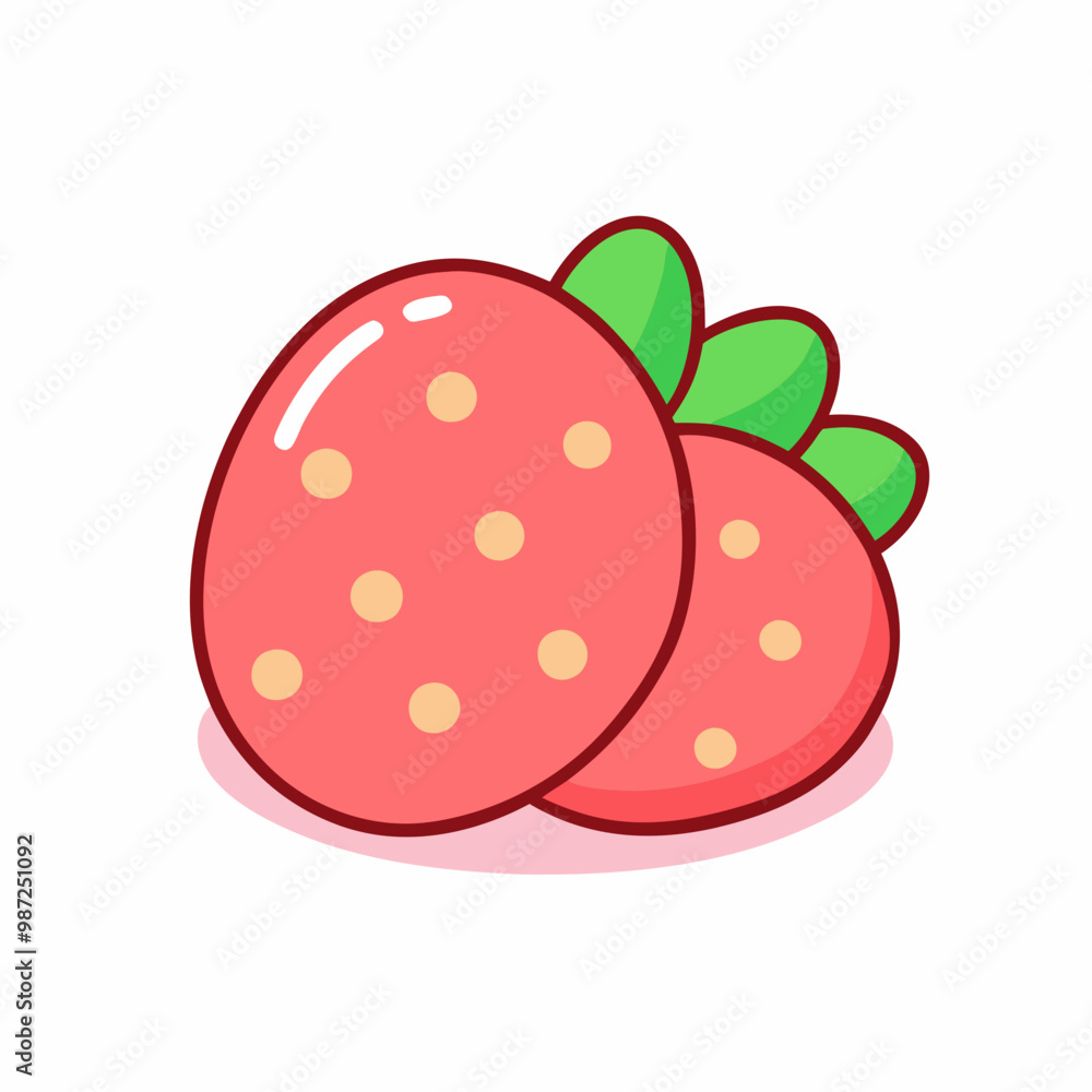 Strawberry cartoon vector, logo, design, childish stock illustration Strawberry cartoon vector, logo, design, childish stock illustration