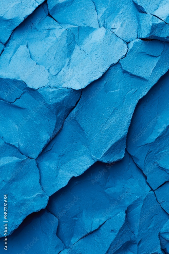 A tight shot of a blue rock formation against a backdrop of a blue sky, with a similar blue expanse visible in the foreground A tight shot of a blue rock formation against a backdrop of a blue sky, with a similar blue expanse visible in the foreground