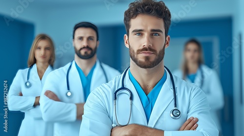 A medical team with stethoscopes in focus, highlighting collaborative healthcare.