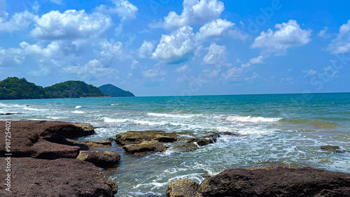 Sea landscape of Laem Sadet Beach Chanthaburi, Thailand photo