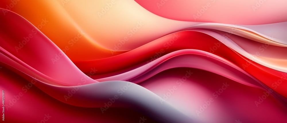 A detailed view of a red, orange, and white wavy pattern on a cell phone case, with a phone positioned in the front A detailed view of a red, orange, and white wavy pattern on a cell phone case, with a phone positioned in the front