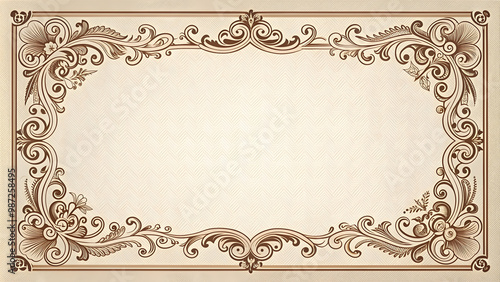 Vintage calligraphic frame and border perfect for invitations and certificates, vintage, calligraphic, frame, border