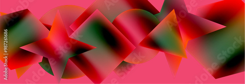 Fluid color geometric shapes abstract background. Vector Illustration For Wallpaper, Banner, Background, Card, Book Illustration, landing page