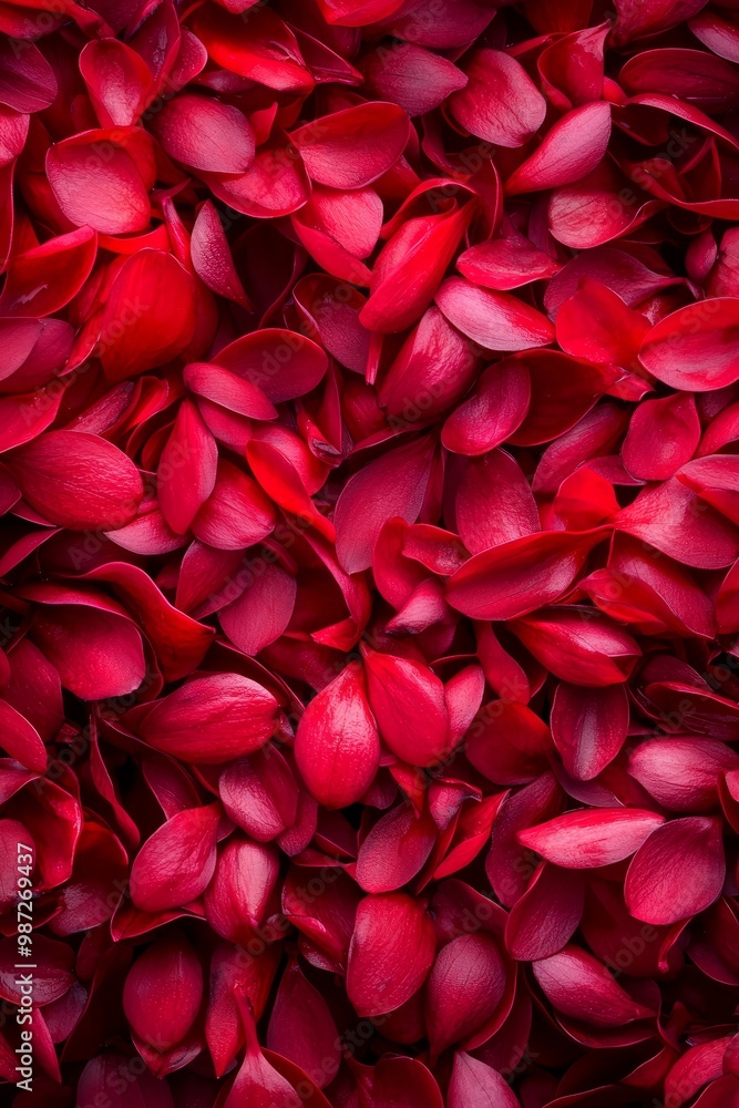 A cluster of red flowers, surrounded by more red flowers A cluster of red flowers, surrounded by more red flowers