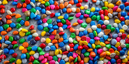 Close up shot of colorful pebbles scattered on a textured background, pebbles, stones, colorful, background, rocks, texture