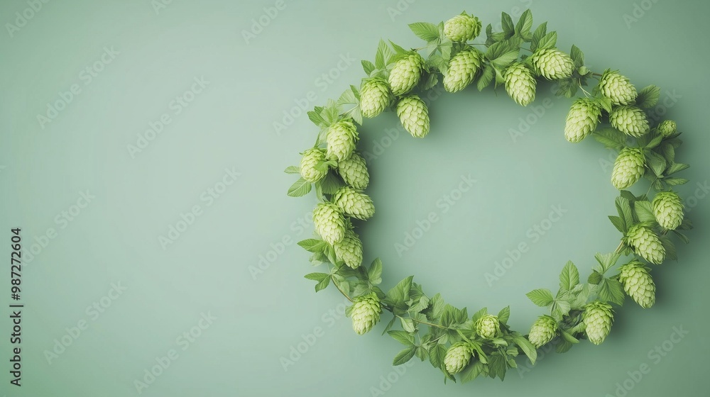 Hoops flower gardening blossoming circular arrangement copy space on center background Hoops flower gardening blossoming circular arrangement copy space on center background