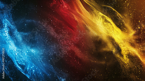 Wallpaper Mural wave particles Torontodigital.ca