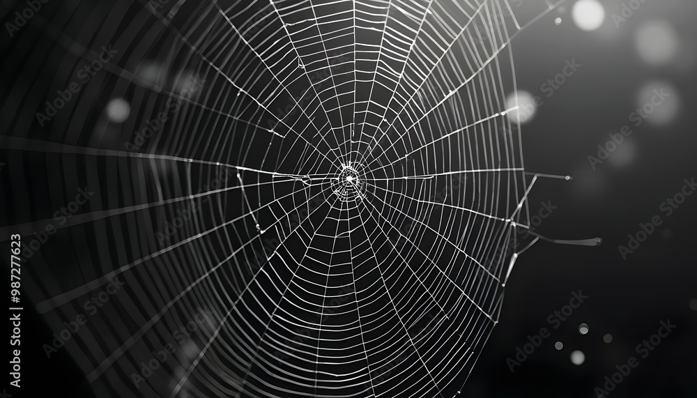 Fototapeta premium Spider Web Macro.