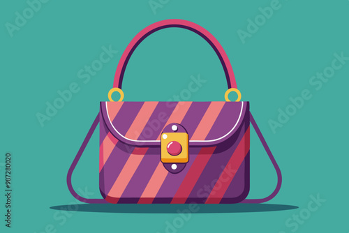  Stylish ladies hand bag vector illustration photo